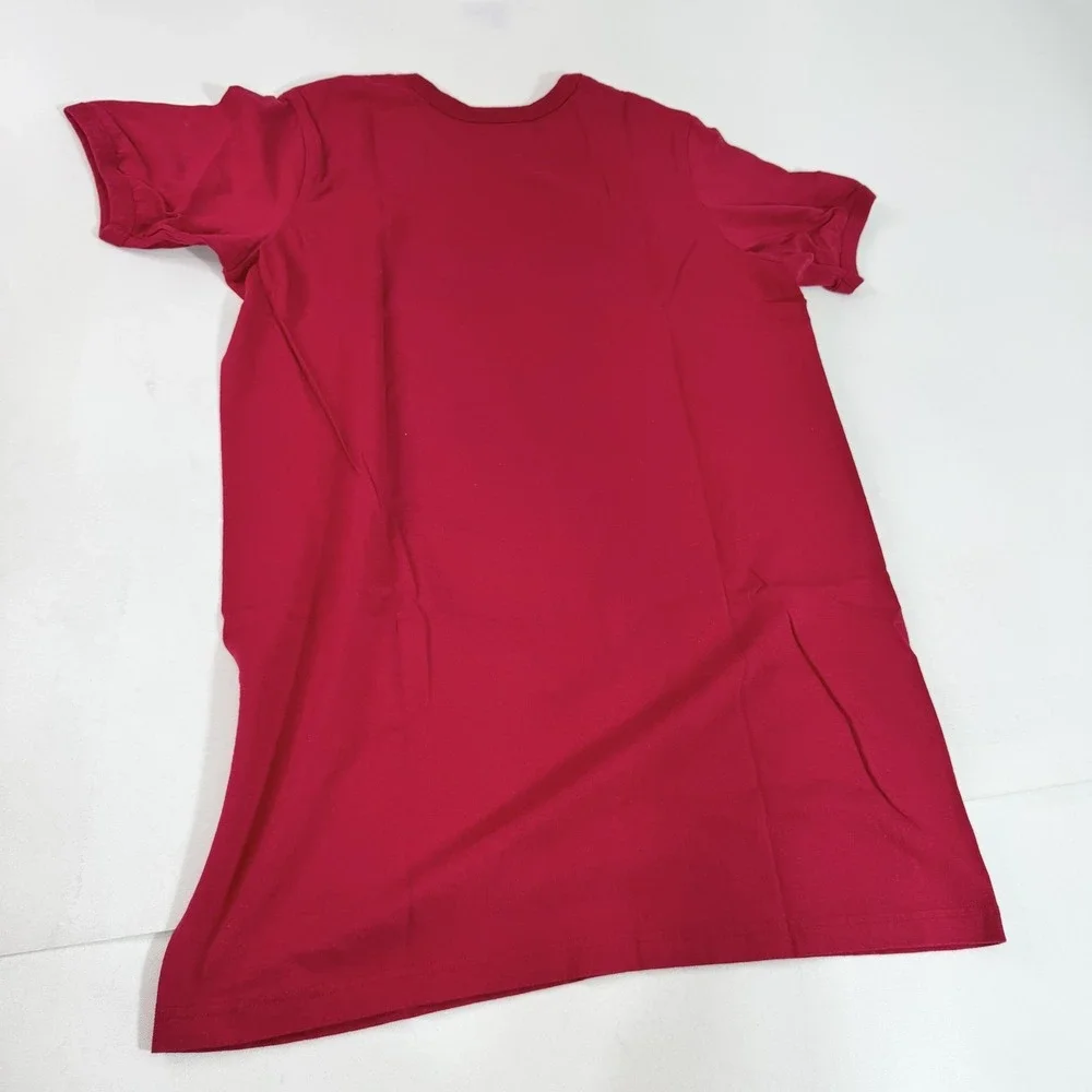 Disney Mickey Mouse Shirt Womens One Size Red Holiday Oh Boy Pluto Christmas